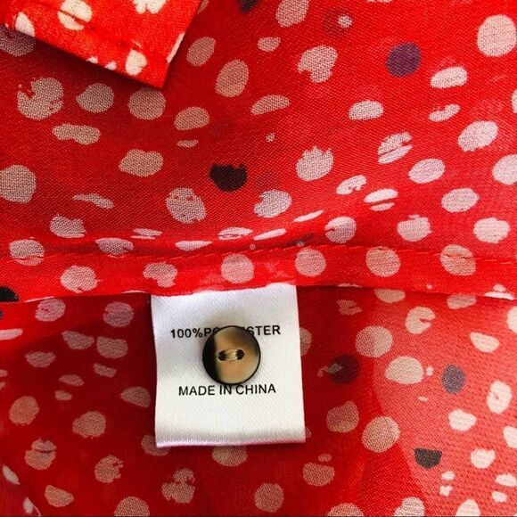 Anthropologie ZOA Orange Button Down Sleeveless Top - Picture 8 of 8